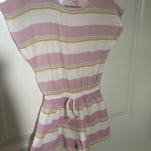 Zara Toddler Pink and White Jumpsuit